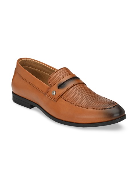 

Ferraiolo Men Tan Brown Solid Formal Loafers