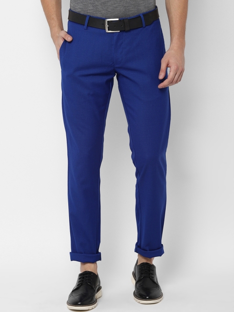 

Allen Solly Men Blue Slim Fit Solid Regular Trousers