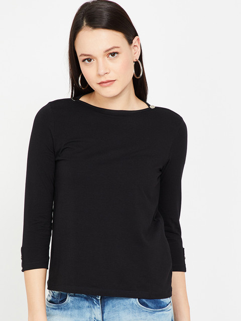 

Bossini Women Black Solid Top
