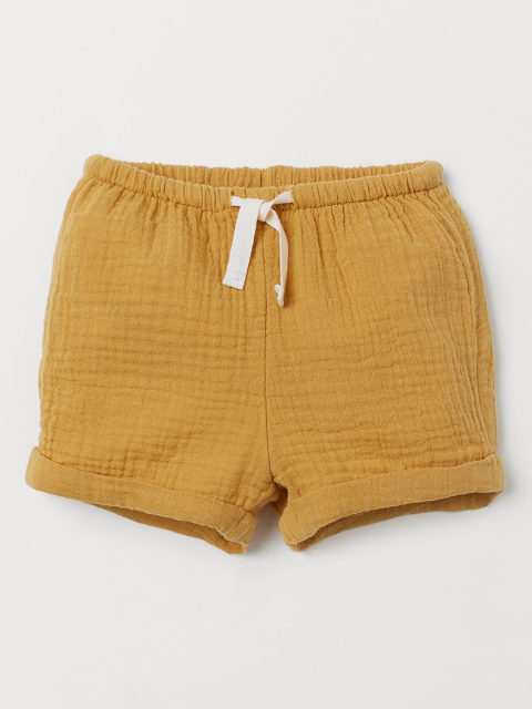 

H&M Kids Yellow Solid Cotton Shorts