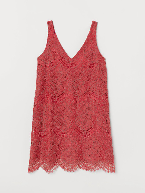 

H&M Women Red Lace Dress