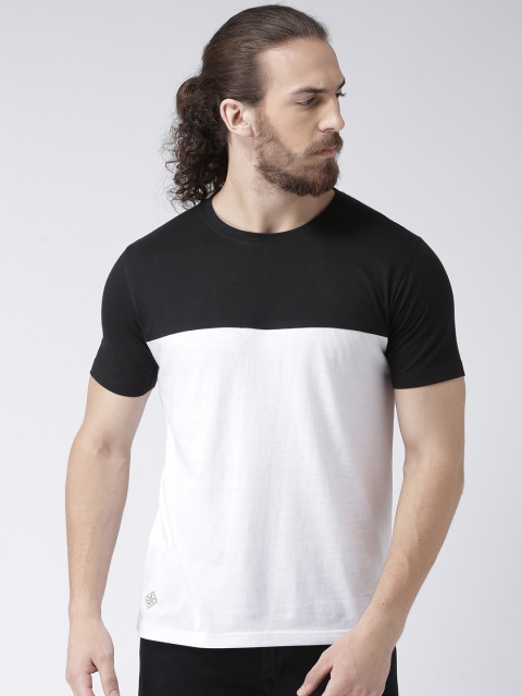 

GRIFFEL Men White Colourblocked Round Neck T-shirt