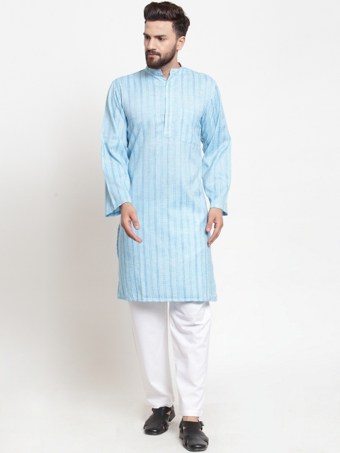

NEUDIS Men Blue Printed Kurta with Pyjamas