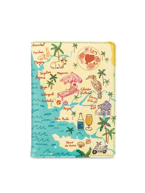 

Chumbak Unisex Multicoloured Printed Passport Holder, Multi
