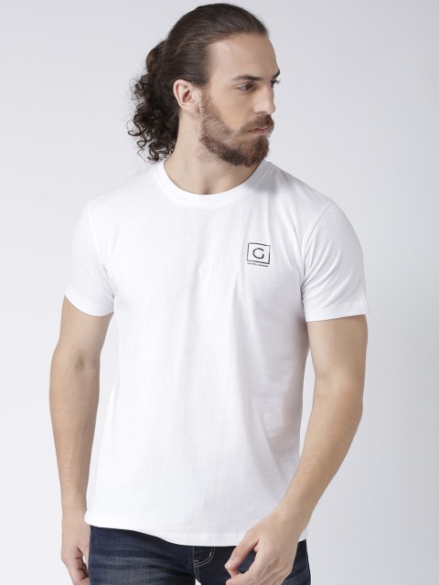 

GRIFFEL Men White Printed Round Neck T-shirt