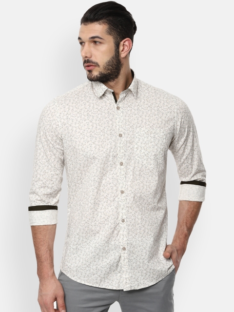 

Van Heusen Sport Men Beige & Grey Slim Fit Printed Casual Shirt