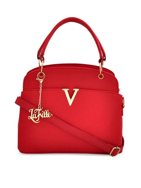 

LaFille Red Solid Handheld Bag