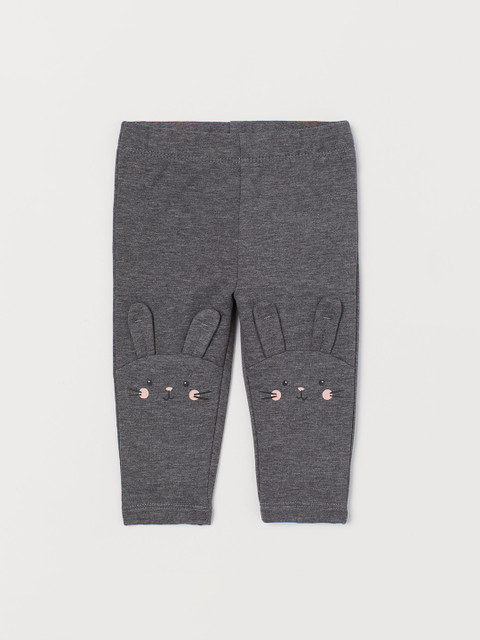 

H&M Girls Grey Leggings With Brushed Inside