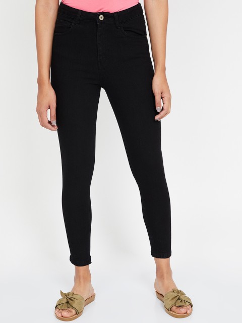 

Ginger by Lifestyle Women Black Slim Fit Mid-Rise Clean Look Jeans