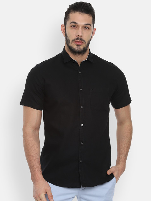 

Van Heusen Sport Men Black Slim Fit Solid Casual Shirt