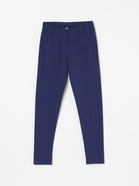 

Fame Forever by Lifestyle Girls Navy Blue Solid Ankle-Length Leggings