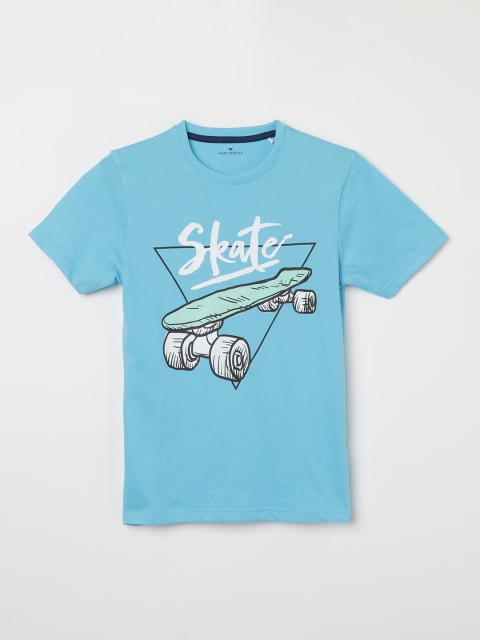 

Fame Forever by Lifestyle Boys Blue Printed Round Neck T-shirt