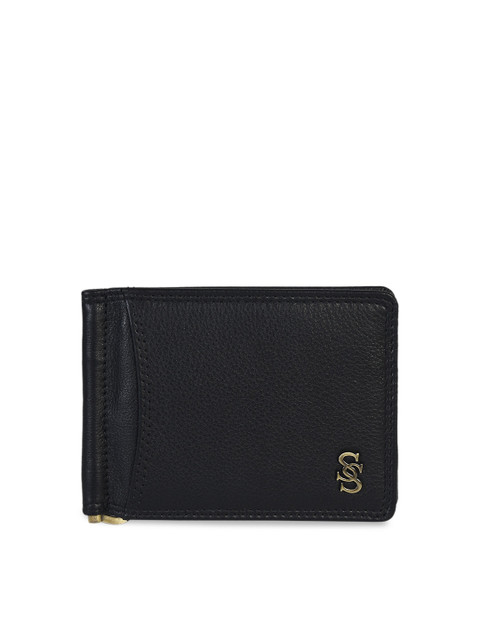 

Second SKIN Men Black Solid Genuine Leather Money Clip