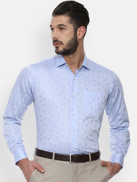 

Van Heusen Men Blue Regular Fit Printed Formal Shirt