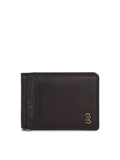 

Second SKIN Men Brown Solid Genuine Leather Money Clip