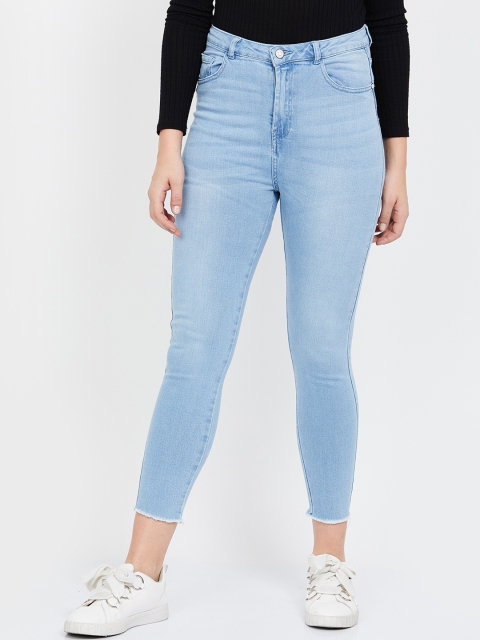 

Ginger by Lifestyle Women Blue Boyfriend Fit Mid-Rise Clean Look Jeans