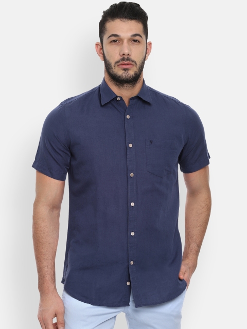 

Van Heusen Sport Men Navy Blue Slim Fit Solid Casual Shirt