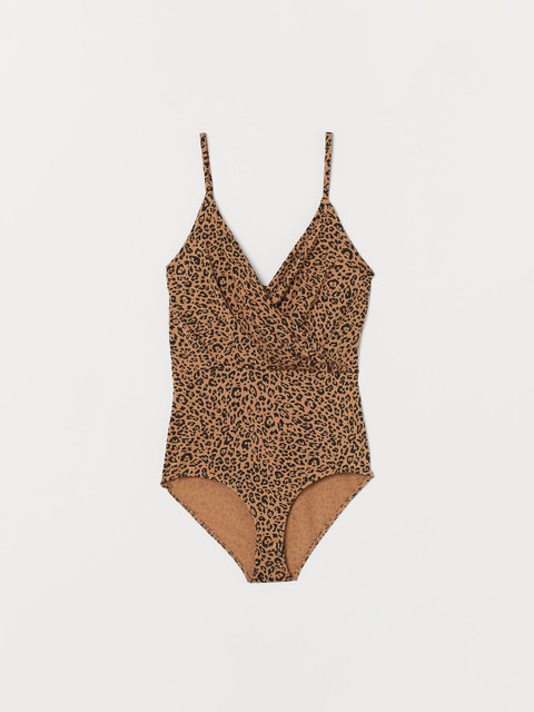 

H&M Women Beige & Black Printed Jersey Body
