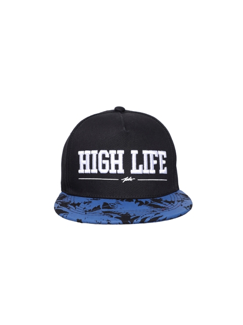

FabSeasons Unisex Black & Blue Printed Snapback Cap