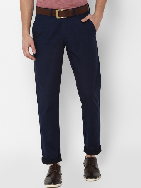 

Allen Solly Men Navy Blue Slim Fit Solid Regular Trousers