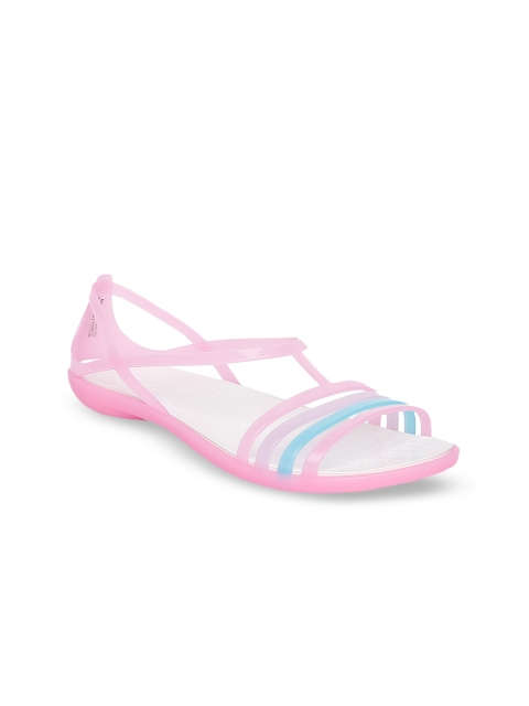 

Crocs Isabella Women Pink Solid Open Toe Flats