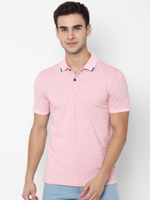 

Allen Solly Sport Men Pink Printed Polo Collar T-shirt
