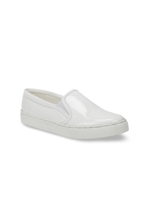 

People Women White Slip-On Sneakers