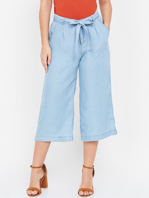 

Fame Forever by Lifestyle Women Blue Regular Fit Solid Culottes