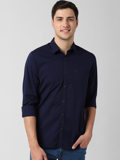

Peter England Casuals Men Navy Blue Slim Fit Solid Casual Shirt