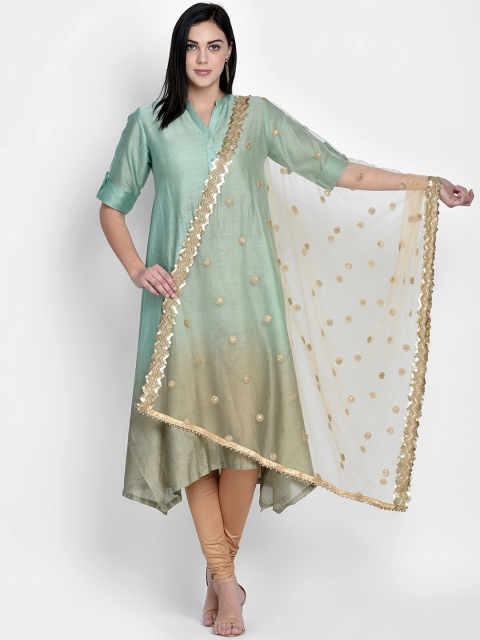

Dupatta Bazaar Gold-Toned Embroidered Dupatta