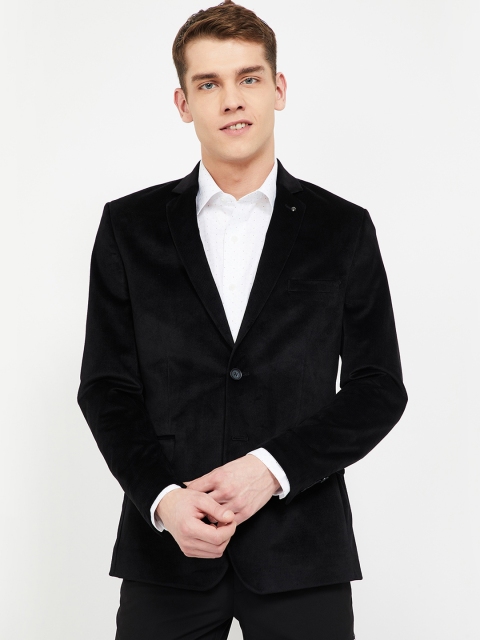 

CODE by Lifestyle Men Black Solid Slim-Fit Single-Breasted Formal Blazer