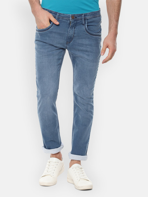 

V Dot Men Blue Slim Fit Mid-Rise Clean Look Stretchable Jeans