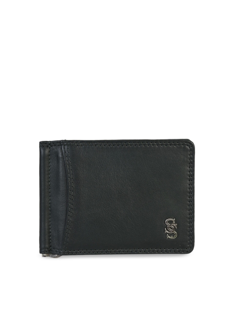 

Second SKIN Men Green Solid Genuine Leather Money Clip