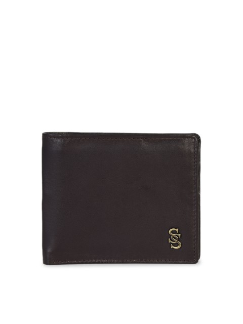 

Second SKIN Men Brown Solid Two Fold Leather Wallet