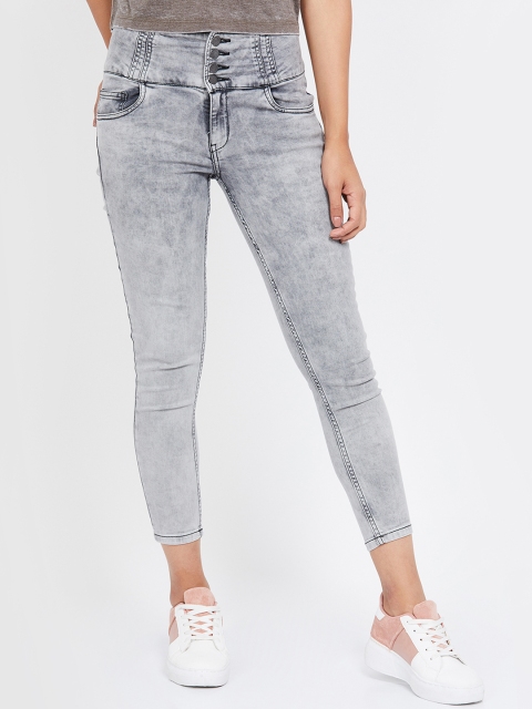 

Ginger by Lifestyle Women Grey Slim Fit Mid-Rise Clean Look Jeans