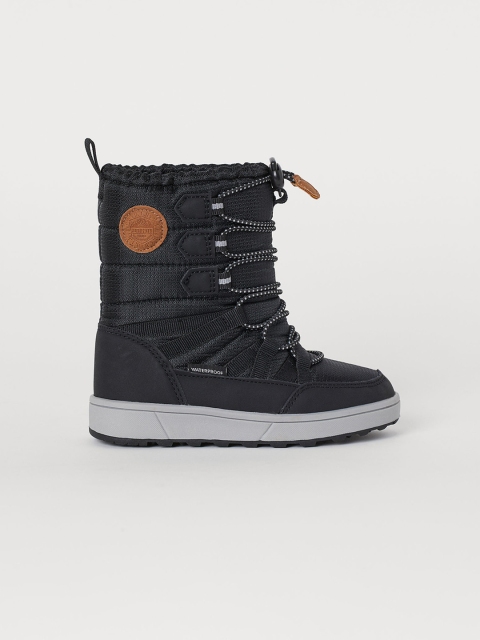 

H&M Boys Black Solid Waterproof Winter Boots