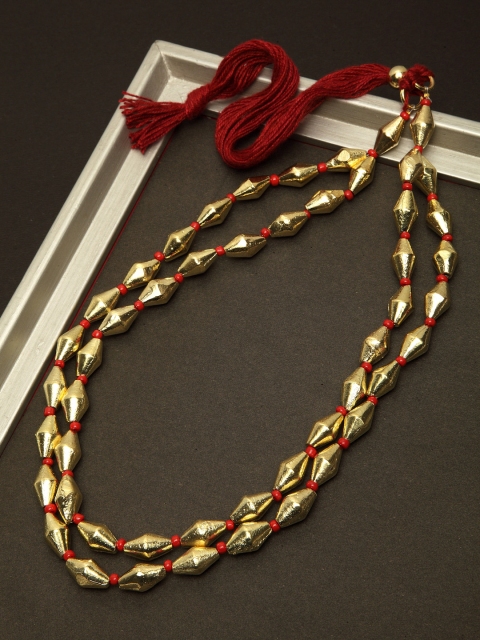 

Infuzze Gold-Toned & Red Brass-Plated Layered Necklace