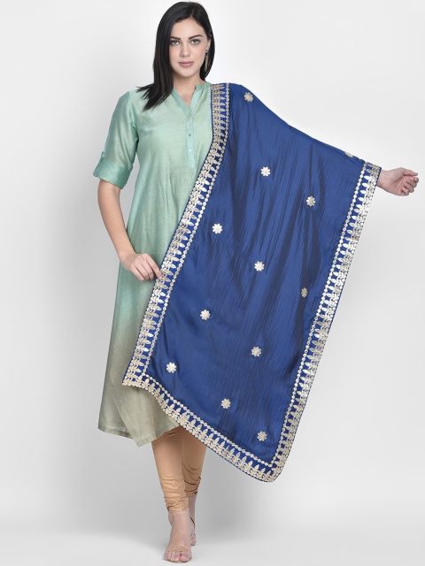 

Dupatta Bazaar Women Blue Gotta Patti Dupatta