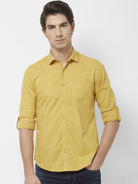 

Killer Men Yellow Regular Fit Checked Casual Shirt