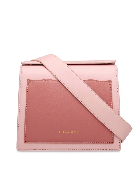 

Diana Korr Pink Colourblocked Sling Bag