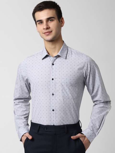 

Peter England Men Printed Blue Slim Fit Formal Shirt