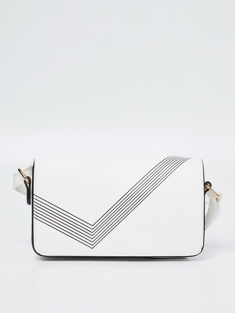 

CODE by Lifestyle White Striped Sling Bag