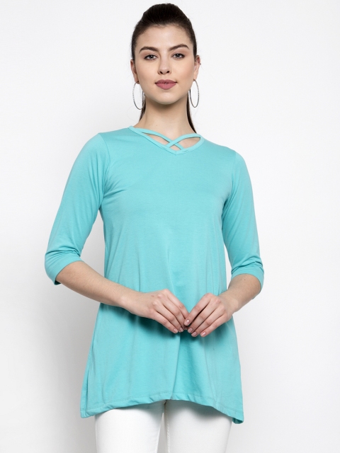 

Kalt Turquoise Blue Solid Tunic