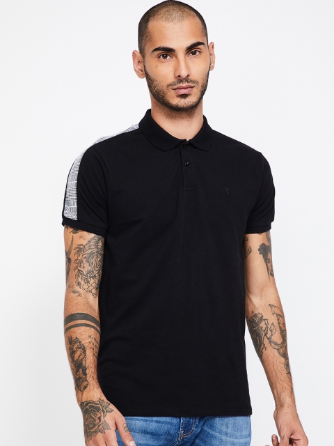 

Bossini Men Black Solid Polo Collar T-shirt