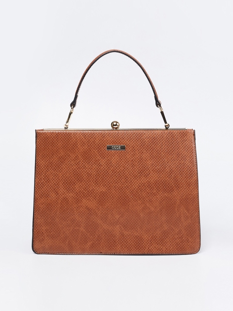 

CODE by Lifestyle Tan Brown Textured Handheld Bag