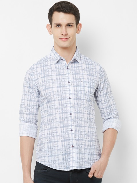 

Killer Men Grey & White Regular Fit Checked Casual Shirt