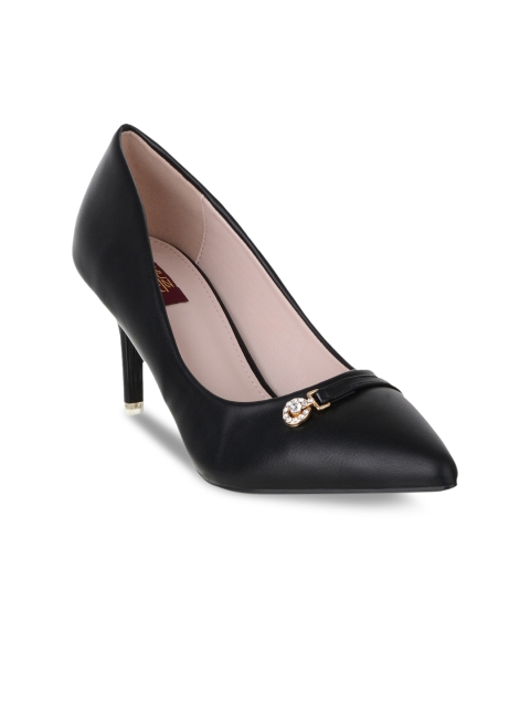 

SHUZ TOUCH Women Black Solid Pumps