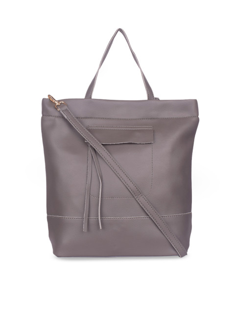 

Bagkok Grey Solid Handheld Bag