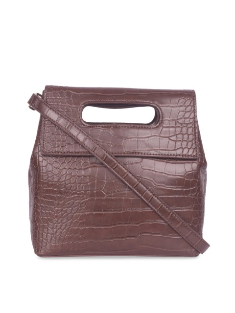 

Bagkok Brown Textured Handheld Bag