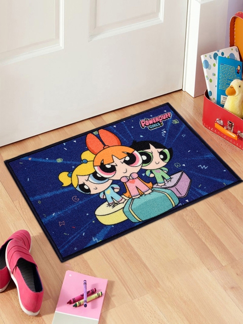 

Saral Home Kids Navy Blue & Beige Powerpuff Girls Printed Anti-Skid Doormat
